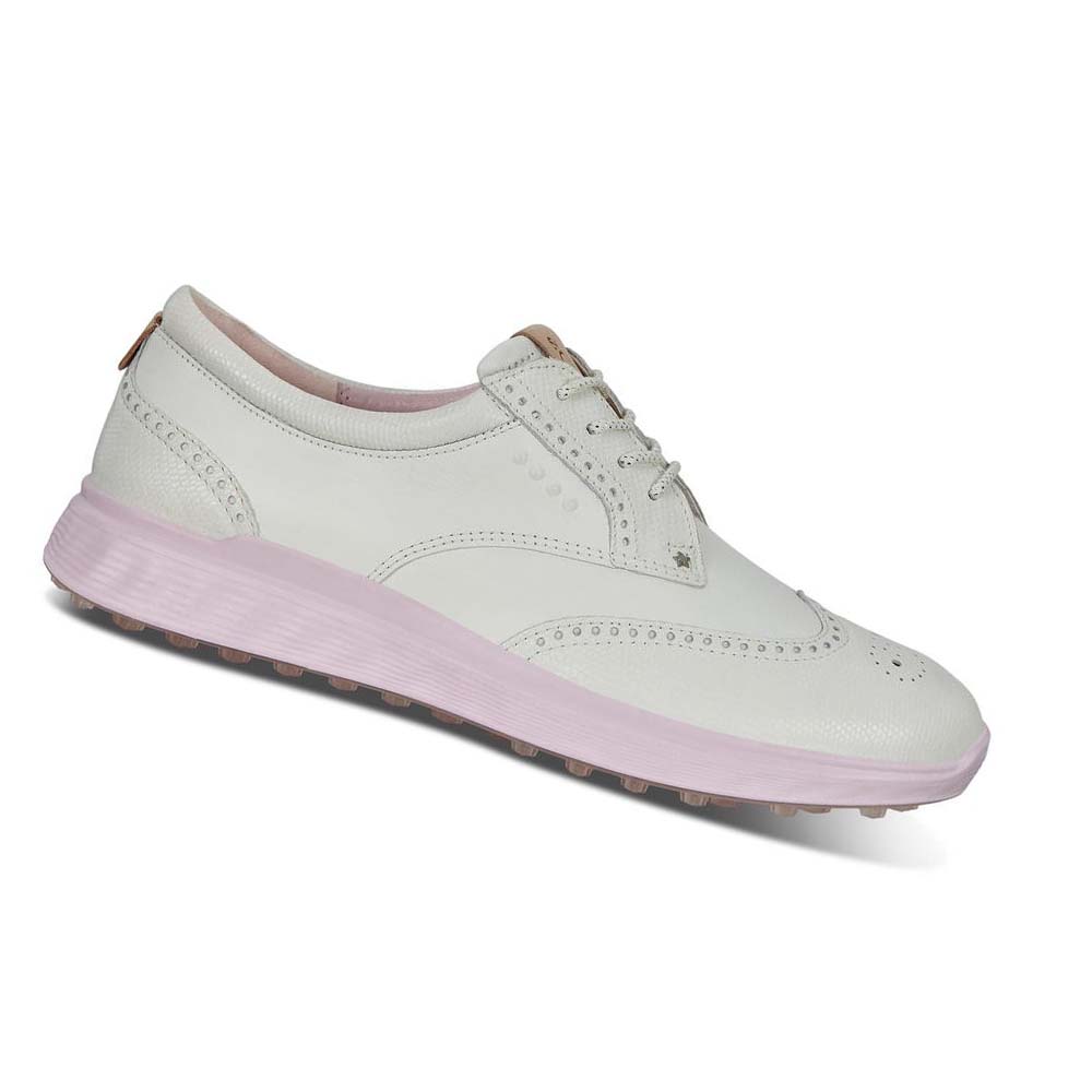 Női Ecco Spikeless S-classic Golf Cipő Fehér | HU 133PJJ